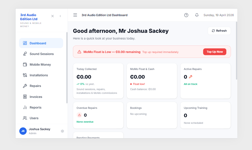 Business management system